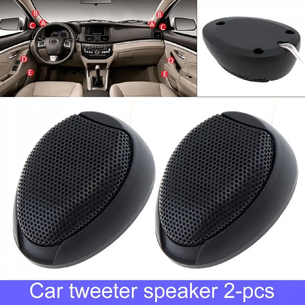 Universal 2pcs Car Tweeters 1000W High Efficiency Mini Dome Tweeter Speaker for Car Audio System