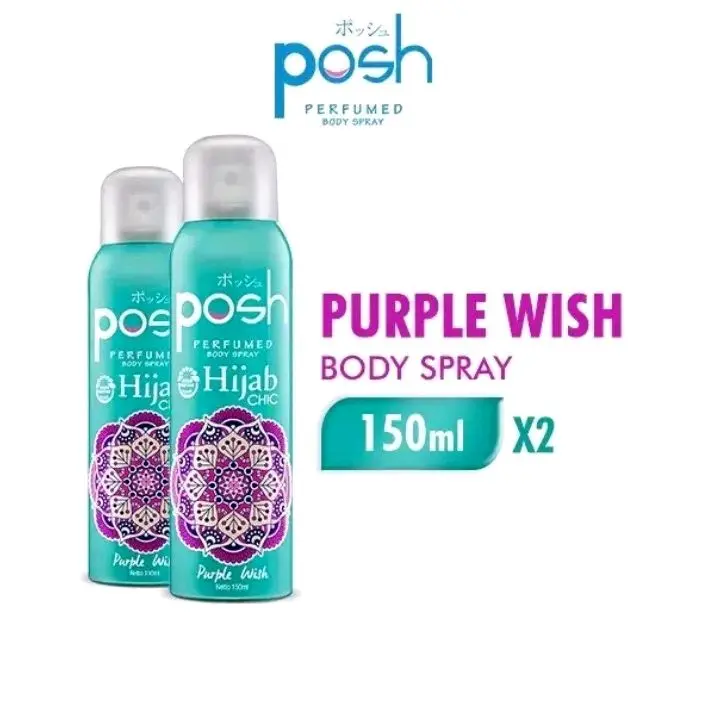 parfum posh cewek purple wish 150 ml (isi 2 pcs)