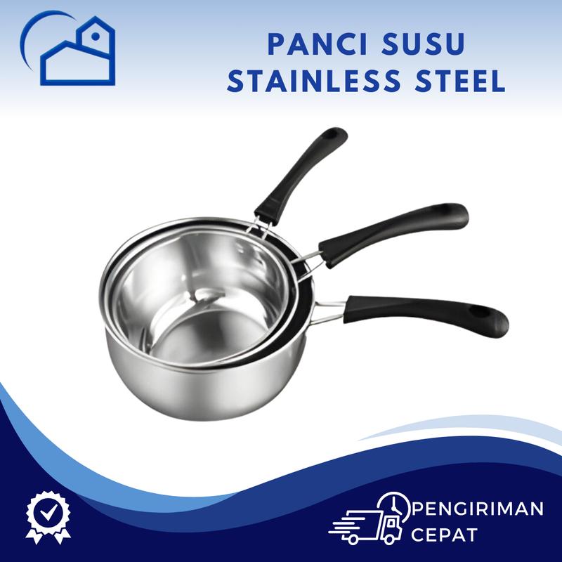 Panci Susu Milk Pot 18cm / 20cm panci susu Stainless Steel Milk Pan Kuah Mie Multifungsi 0