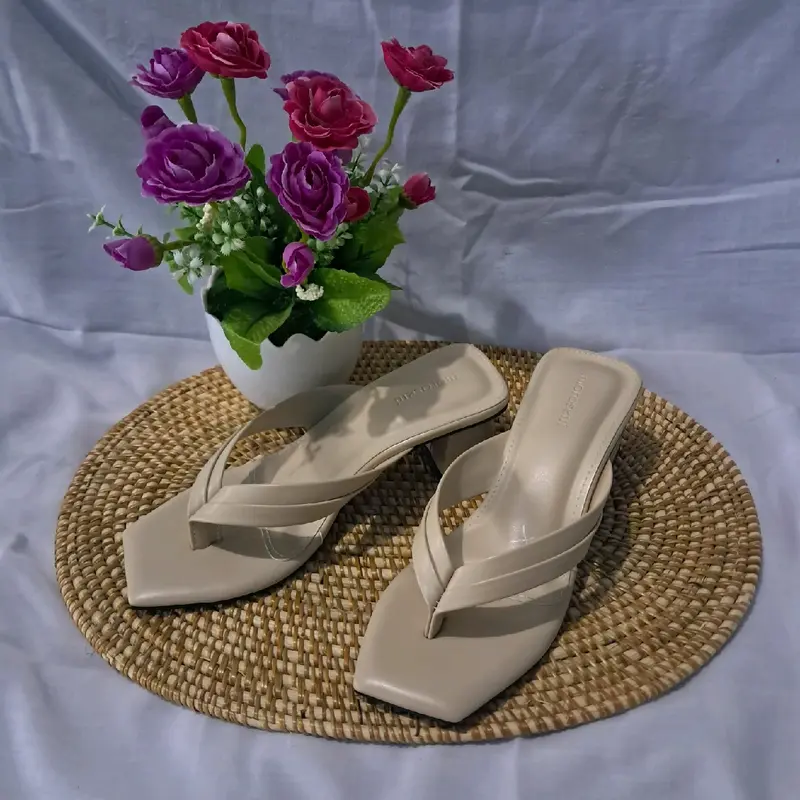 High heels wanita sandal hak tinggi 5cm simple model terbaru murah Kasual 0