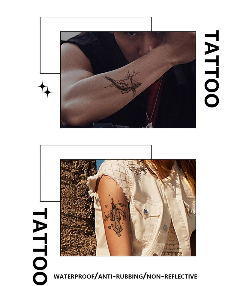 Product Introduction of Temporary tattoo sticker ZOAR-P91 Long-lasting tattoo adhesive art decoration for men and women. 2