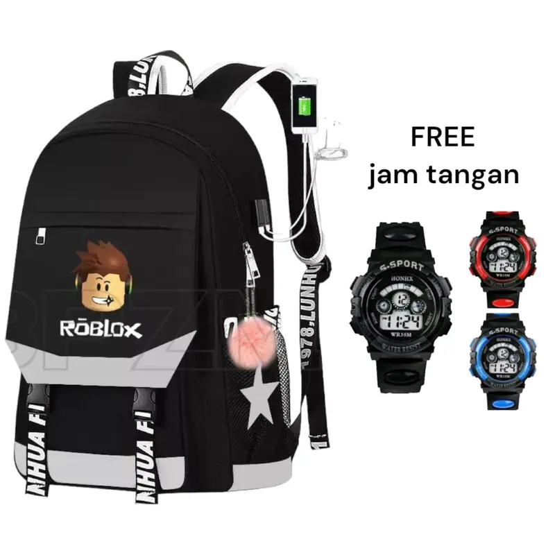 Roblox Tas Ransel Anak Sekolah Gaming Pria Wanita Tk Sd Bisa Bayar Ditempat ( COD ) Kualitas Tinggi Kualitas Tinggi 3