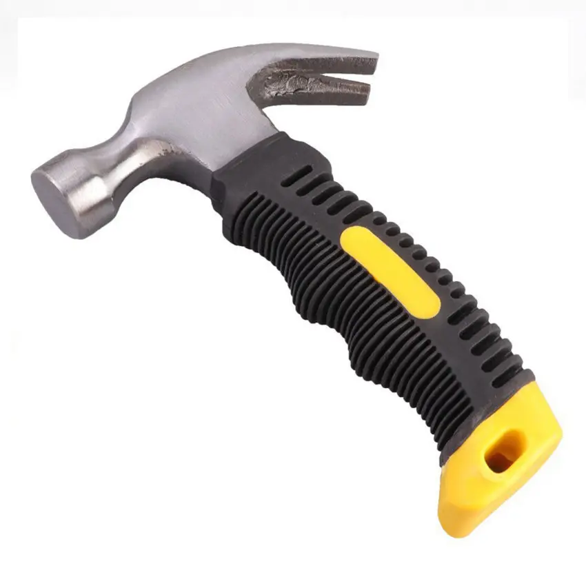 Anti-shock and Non-slip Mini Claw Hammer Woodworking Plastic-coated Claw Hammer Multi-function Insta