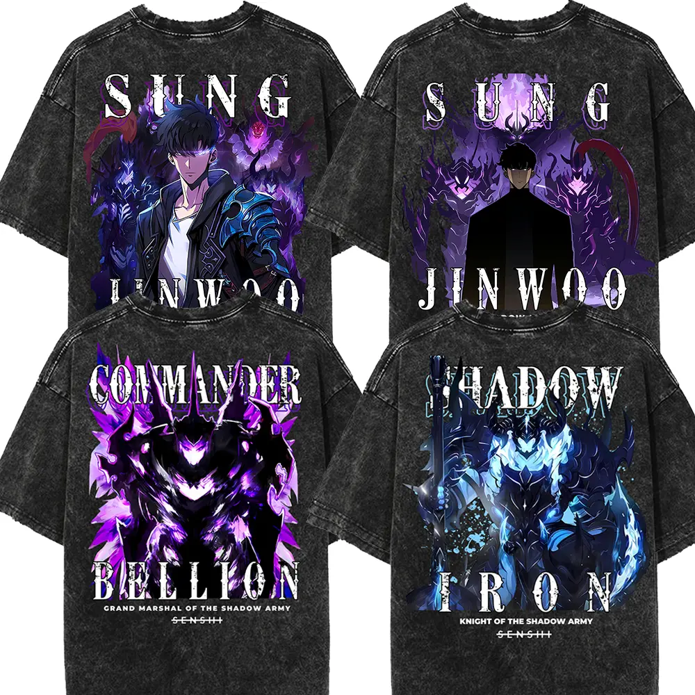 ANIME SOLO LEVELLING OVERSIZED HEAVYWEIGHT VINTAGE TEES