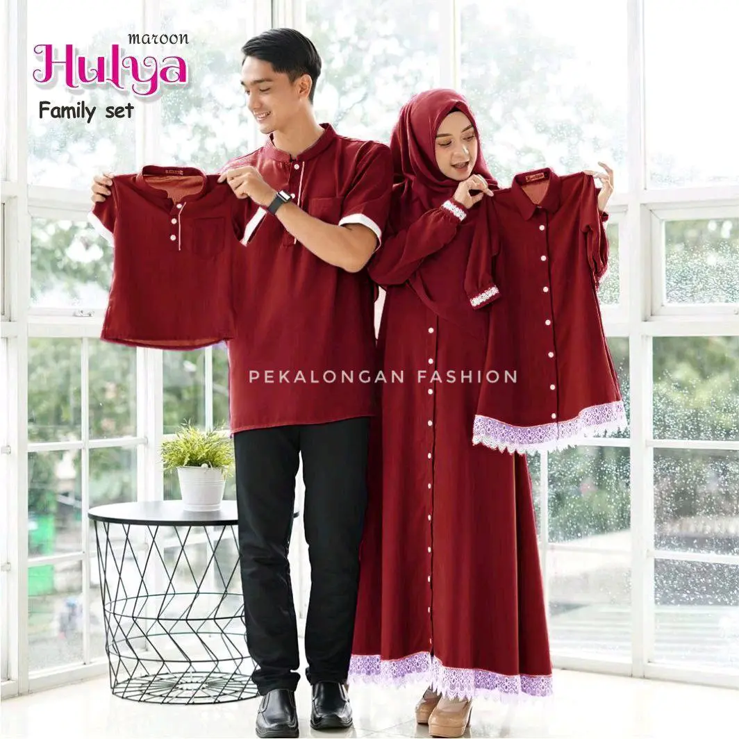 Sarimbit Keluarga Muslim Couple Gamis Ibu dan Anak Sarimbit Lebaran Terbaru Couple Koko Ayah dan Anak Baju Couple Lebaran 2025  Elegan