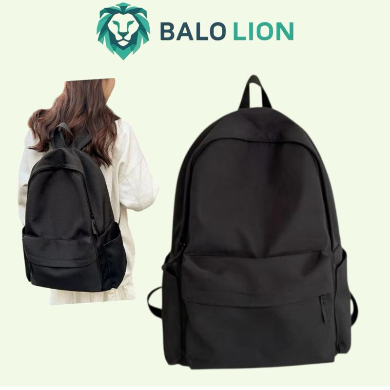 Balo Nam Nữ Đeo Vai balo trơn Cặp Sách Đi Học Ulzzang Vải Bố Chống Thất…