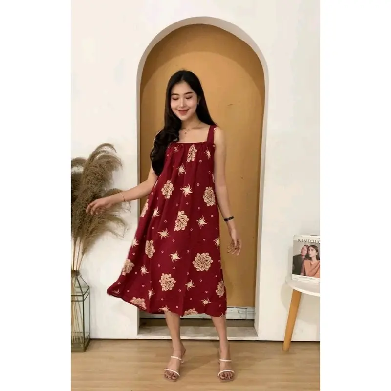 YKS Daster Lengan Karet Kutung LD 120 BAHAN RAYON  Dress Wanita Daster Santai Cantik Nyaman 8