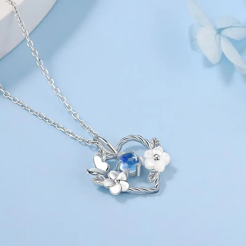 Vòng Cổ Hình Lông Vũ, Thời Trang Hàn Quốc, Vòng Cổ Cô Gái Trái Tim Hoa, Tình Yêu Thời Trang, 1 Chiếc, D2R8 5
