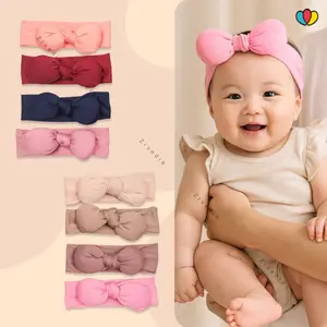 FK Bandana Puffy uk Bayi - 3 Tahun / Bandana Baby Lucu Korea Rajut Pita Anak New Born Premium Bando Bayi Headband Pom Pom Import Pita Anak Perempuan
