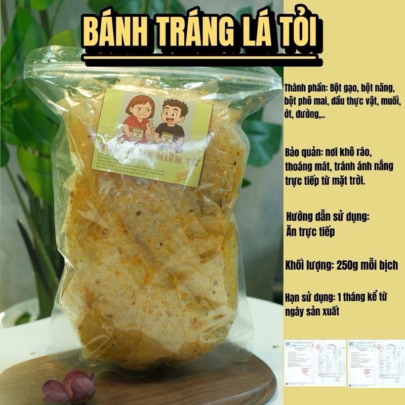 500gr BÁNH TRÁNG LÁ TỎI [ Cay vừa ]  TỎI SẤY