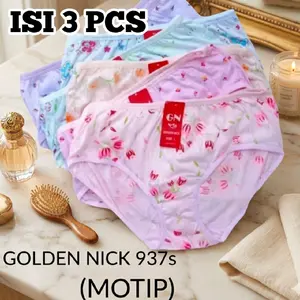3 PCS Golden Nick Celana Dalam Wanita Motif Bunga isi 3 pcs / Cd Wanita / Celana Dalam Wanita