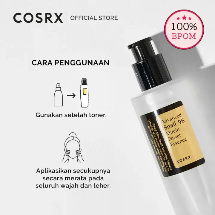 COSRX Advanced Snail Mucin 96 Power Essence - 100 ml - Esens Lendir Siput - Skincare Merah Wajah Kerutan 3