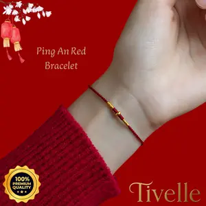 [COD] Tivelle Ping An Red Bracelet Gelang Tali Merah Premium Simbol Perlindungan Keberuntungan Unisex Adjustable Hadiah Mewah