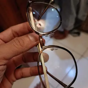 Kacamata photochromic anti radiasia bingkai bulat gaya fashion computer glasses Wanita Pria