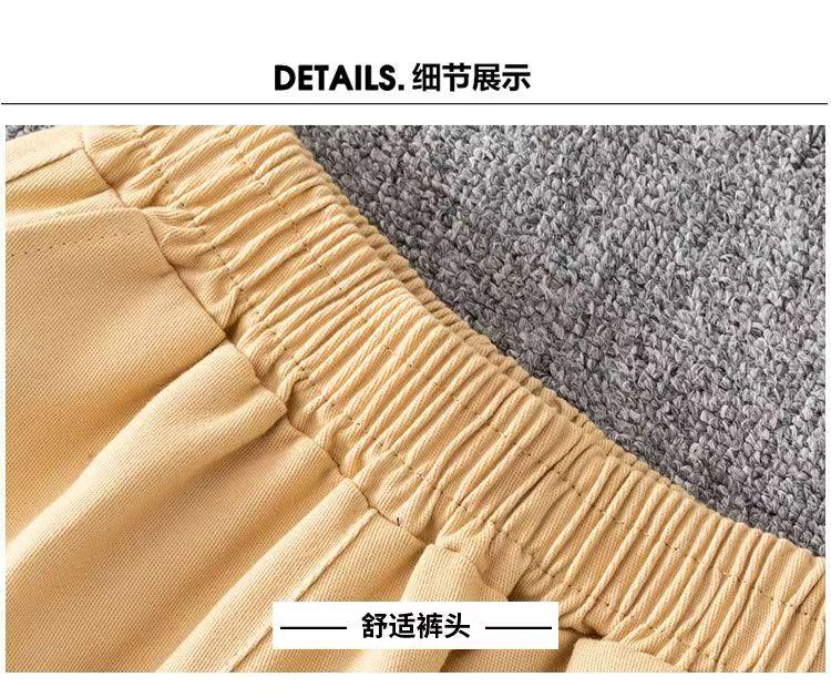 Product Introduction of Boys' pants spring and autumn pure cotton work pants for middle school students 12