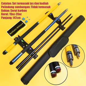 BB-AK 12.5mm Low Deflection Profesional Full Set Cue Stick Pool Billiard Snooker