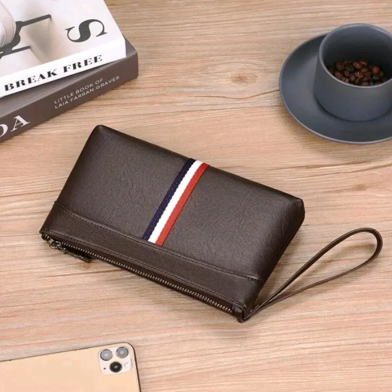Handbag Clutch Kulit PU-Dompet Genggam Tangan Pria Wanita Model Monza Lotus 7