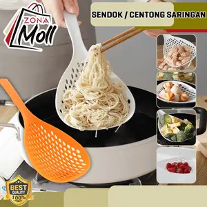 SENDOK SARINGAN MIE SILIKON BESAR PENYARING KUAH SAYUR REBUSAN PRAKTIS