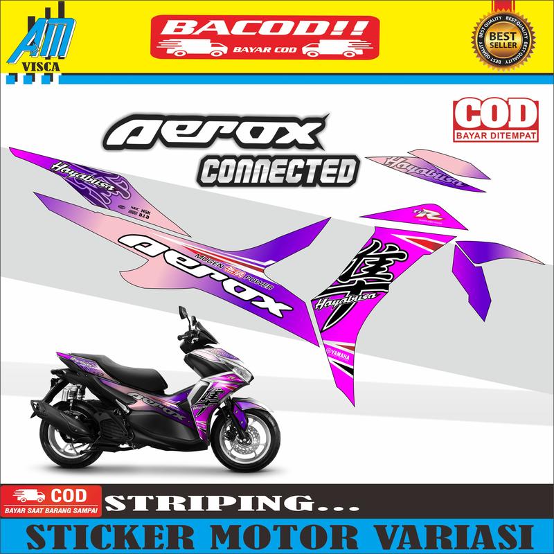 Promo Striping Stiker Motor Aerox Connected New Stiker Variasi Motif Bunglon Motorcycle 7