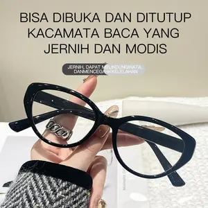 【Bisa Cod】Kacamata Baca Kacamat Plus Frame Cat EyeCat eye Kacamata Baca Lensa Plus Anti Radiasi Anti Blue Light High Quality Material