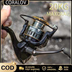 CORALOV Spinning Fishing Reel with Durable All-Metal Construction Multiple Models for Versatile Angling Needs