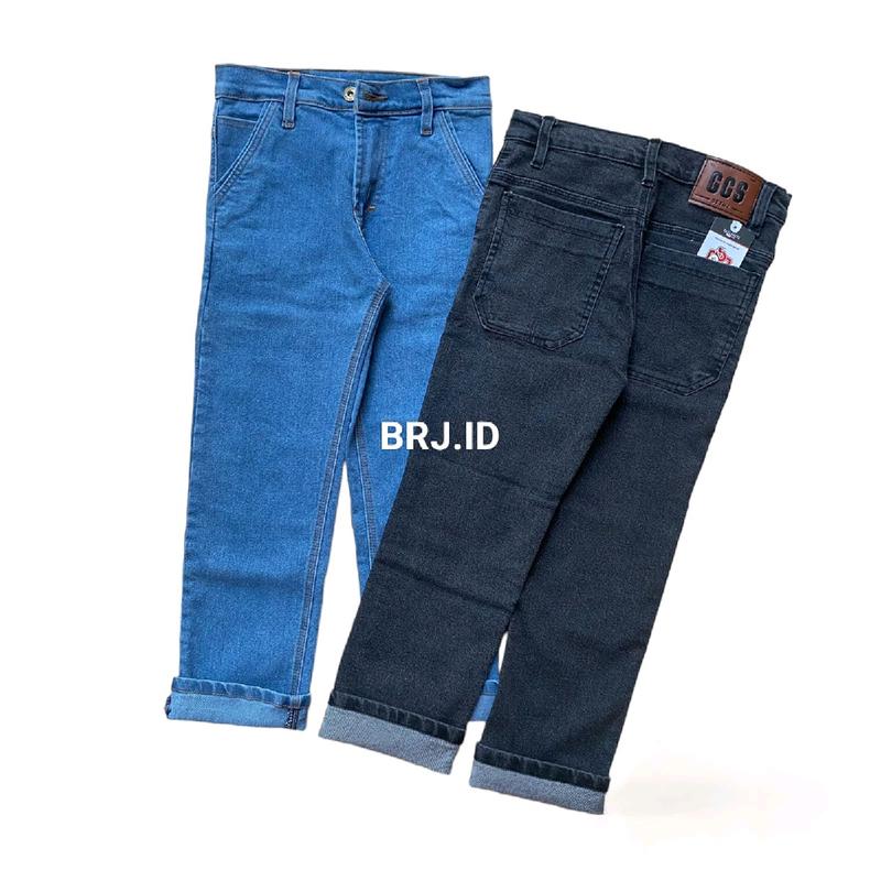 Celana Jeans Anak Tanggung Skena Reguler Kekinian - Bahan Stretch/Melar - Fashion - Warna Abu/Grey/BioBlit/Hitam - Ukuran 21-26 & XL 0