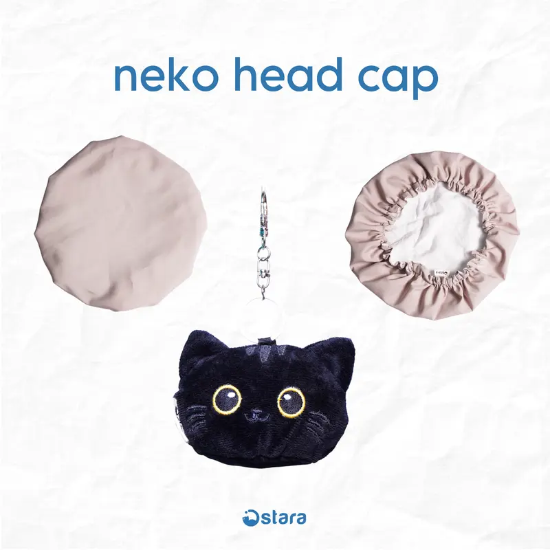 Neko Head Cap | Tudung Kepala | Penutup Kepala Helm Ojol | Pelindung Rambut Helm Motor Ojek 5