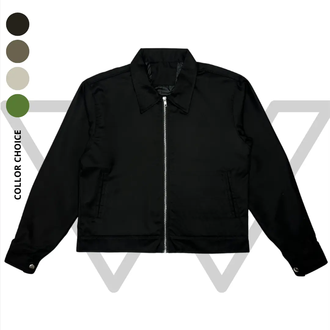 Winnes - Bogota Work Jacket Boxy Crop Cut Full Zipper YKK Relaxed Fit Outer Formal American Drill Premium Material | WorkWear Jacket | Jacket Kerja Stylish | Jacket Kerja Outdoor | Jacket Trend | High School Jacket