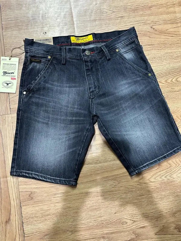 MC WISCER Celana Jeans Pendek Pria Terbaru Model Skinny Bahan Tidak Melar Kekinian Denim Lembut Nyaman Tebal 3