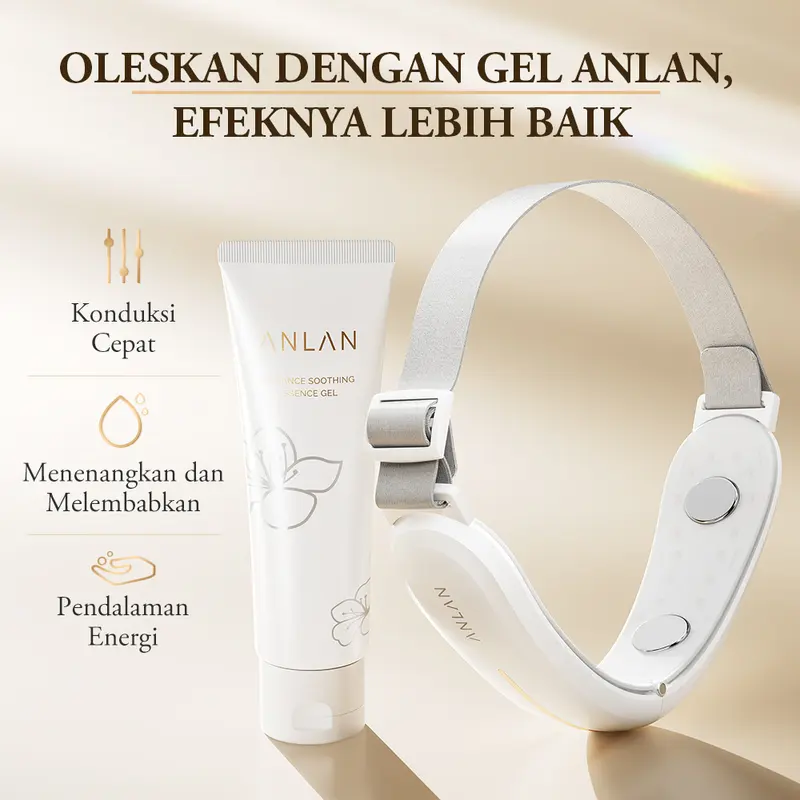 ANLAN Alat Pijat Terapi Pelangsing Wajah Bentuk V Ems Alat Kecantikan Dagu Alat Pijat untuk Mengencangkan Wajah 5