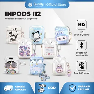 [SOUNDIFY] COD Inpods i12 TWS Wireless Headset Bluetooth Nirkabel Earphone Full Bass Stereo Casing Kartun Lucu