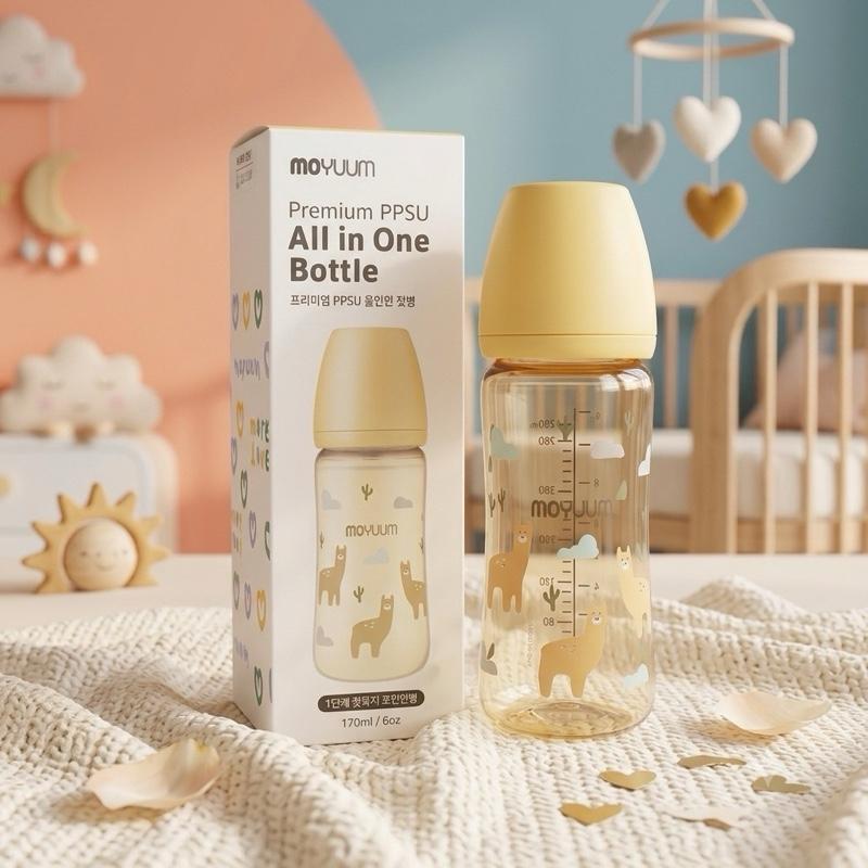 Bình Sữa Moyuum Thế Hệ 3. Hàn Quốc 170ml / 270ml Núm Siêu Mềm Cho Bé Lười Ti. bin hsu binh sư chính chinhhang