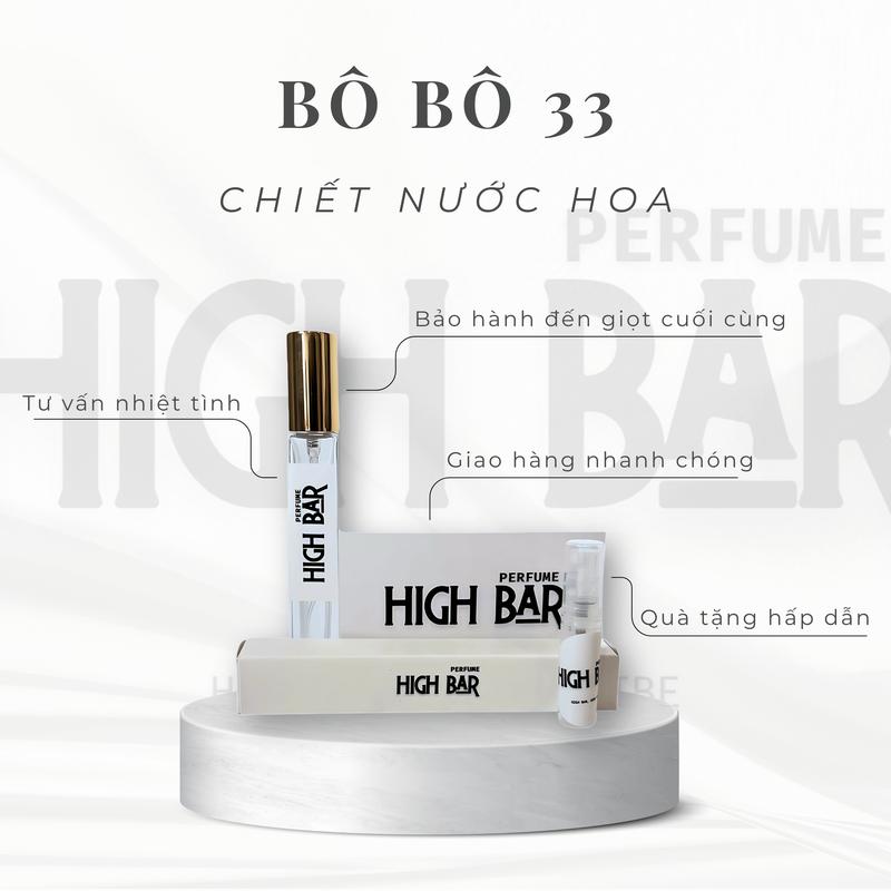 Nước Hoa Bô Bô 33 Chiết 10ml - Nước Hoa Unisex Nam và Nữ Cosmetic Perfume Xịt Thơm hương gỗ