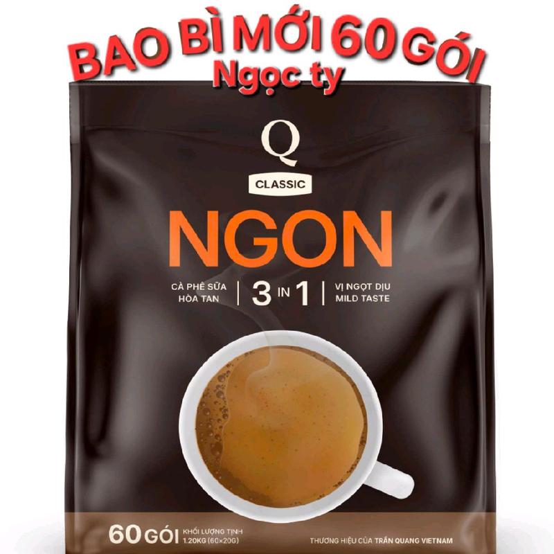 Cà phê Ngon 3in1 trần quang 60 ống x 20g thơm ngon chính hãng cafe hòa tan…