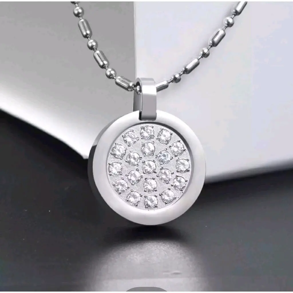 Kalung Wanita / Kalung Kesehatan Wanita Anti Karat Quantum Pendant Bulat Mata