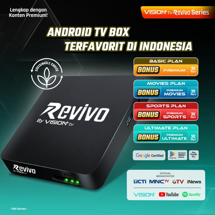 Promo [Vision+tv Revivo] Super lengkap 30 Hari – Android TV Box Hemat ...