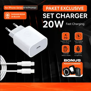 [FREE POUCH CHARGER] JOYTECH Charger For iPhone 20W Fast Charging USB-C to Lightning Adapter + Kabel iPhone 8 X 11 12 13 14