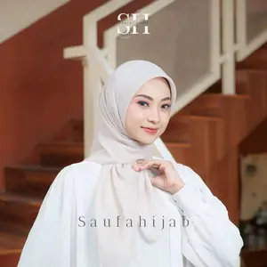 Saufa Hijab - Paris jadul ORI 110x110 cm Kerudung Segi empat Premium
