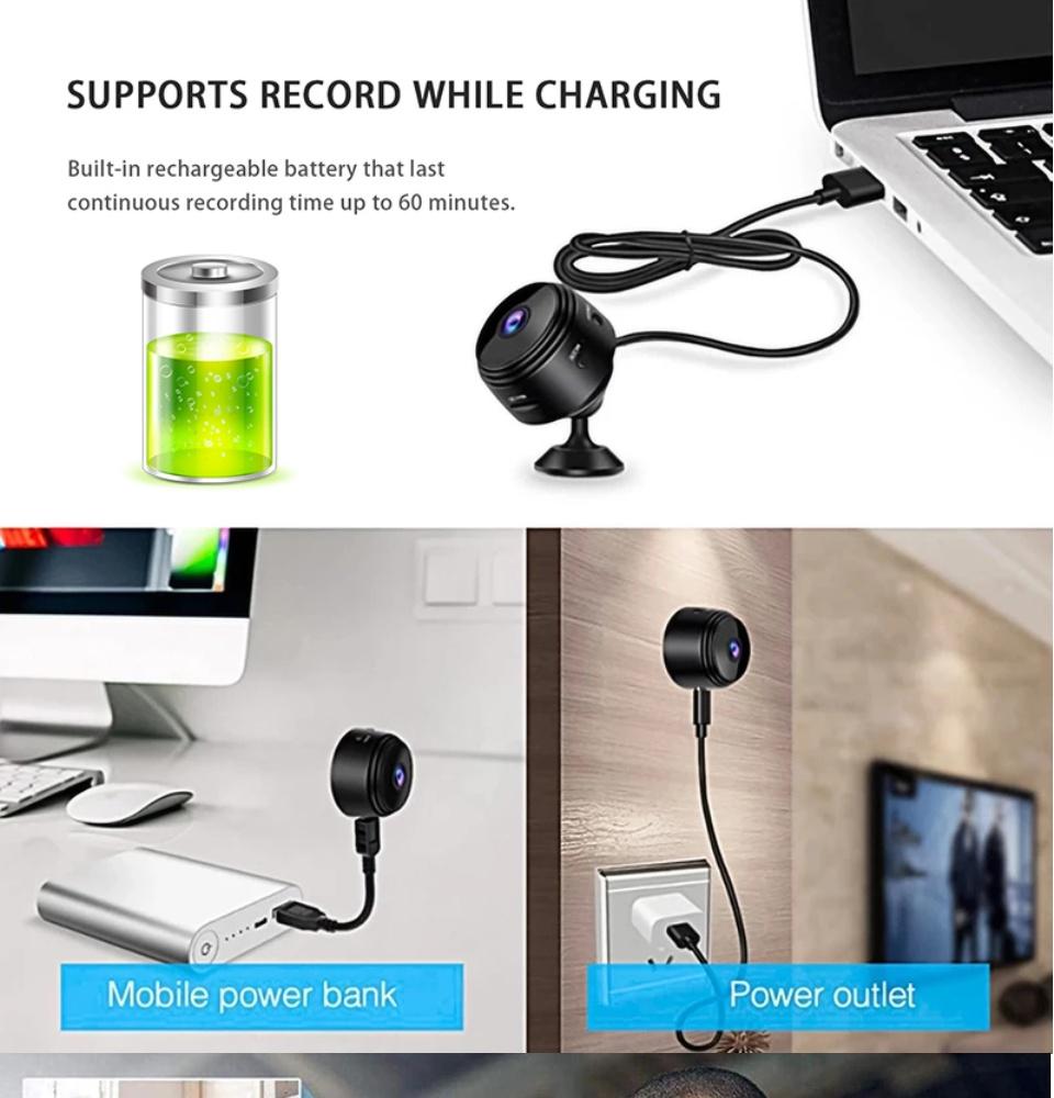 Mini Wifi Camera 1080P HD IP Camera DVR Night Vision Home Security ...