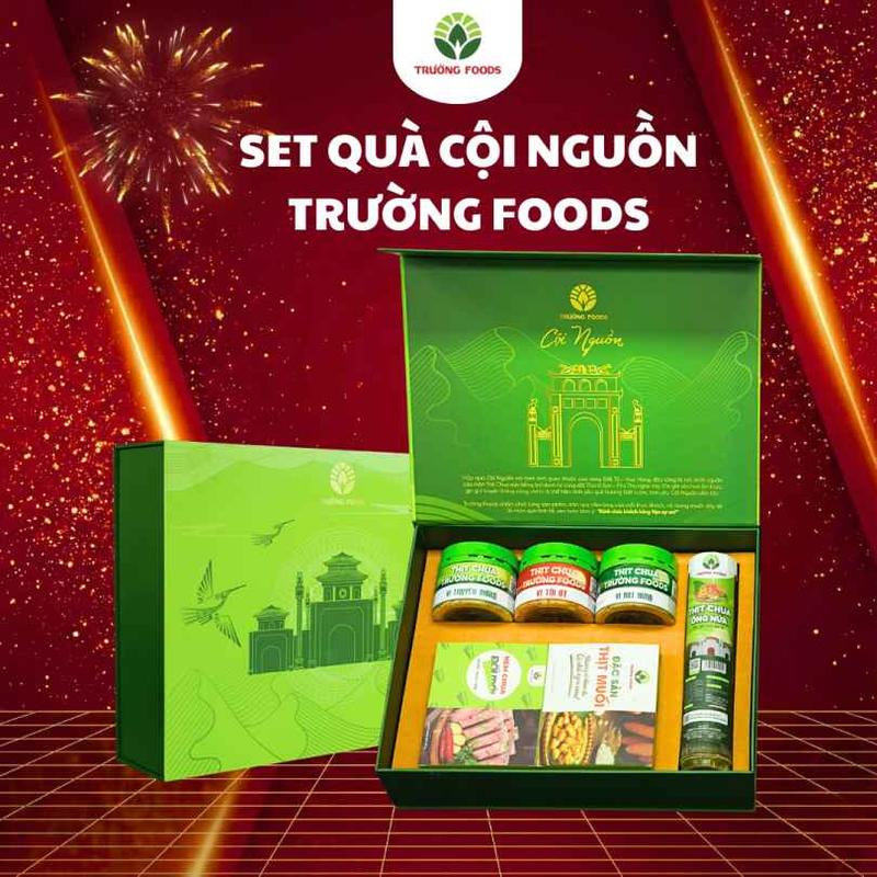 Trường Foods Set Quà Cội Nguồn 1 Thịt Chua Ống Nứa Truyền Thống 1 Tỏi Ớt 1 Truyền Thống 1 Vị Hạt Rừng 1 Nem Chua Đổi Mới 1 Thịt Muối