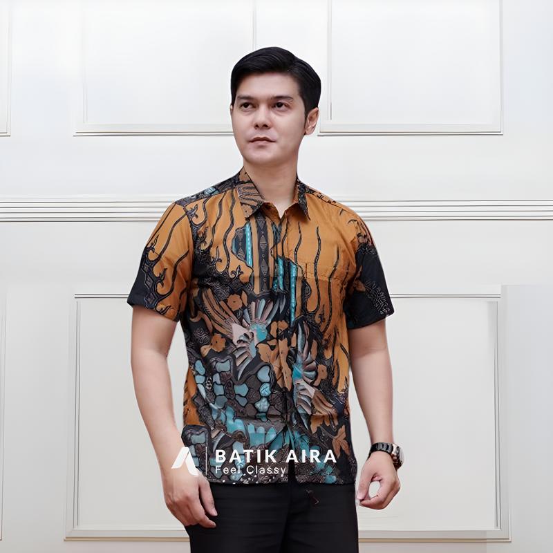 Kemeja Batik Pria batik premium lengan panjang terbaru 2024 cowok batik pria pendek anak laki Hem 8