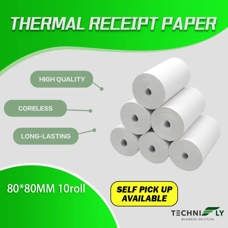 10 ROLL Kertas Struk Termal 80mm x 80mm / Gulungan Struk Termal / Gulungan Kertas Termal 0