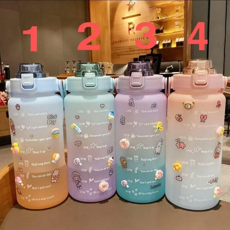 Botol Minum 2 Liter Botol Minum Viral / Botol Pelangi Motivasi 4
