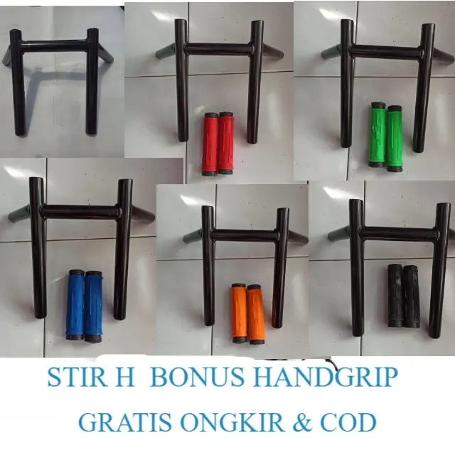 (Gratis Ongkir & COD)  Stang H sepeda BMX Stir H Beserta Handgrip