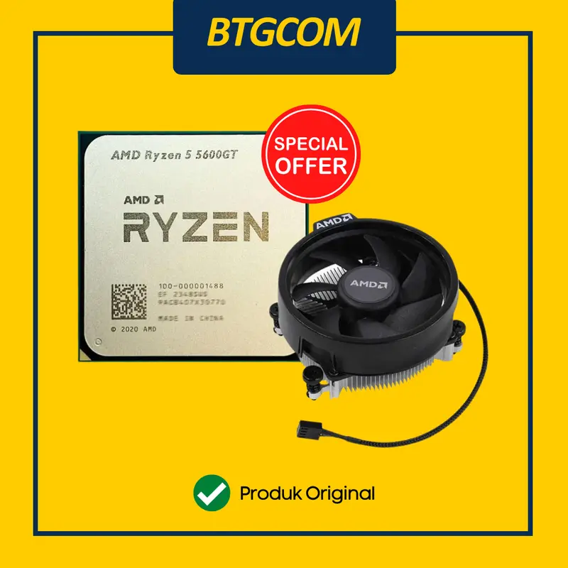 RYZEN 5 5600GT TRAY CPU PROCESSOR PROSESOR PC KOMPUTER AMD AM4 SOCKET
