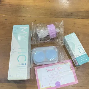 [Living] Mysticeyes Perangkat Aksesori Lensa Kontak: Air Pencuci Softlens 60ml+Tetes Mata 10ml+1 PCS Alat Cuci Softlens + Tempat Softlens Mini(3)