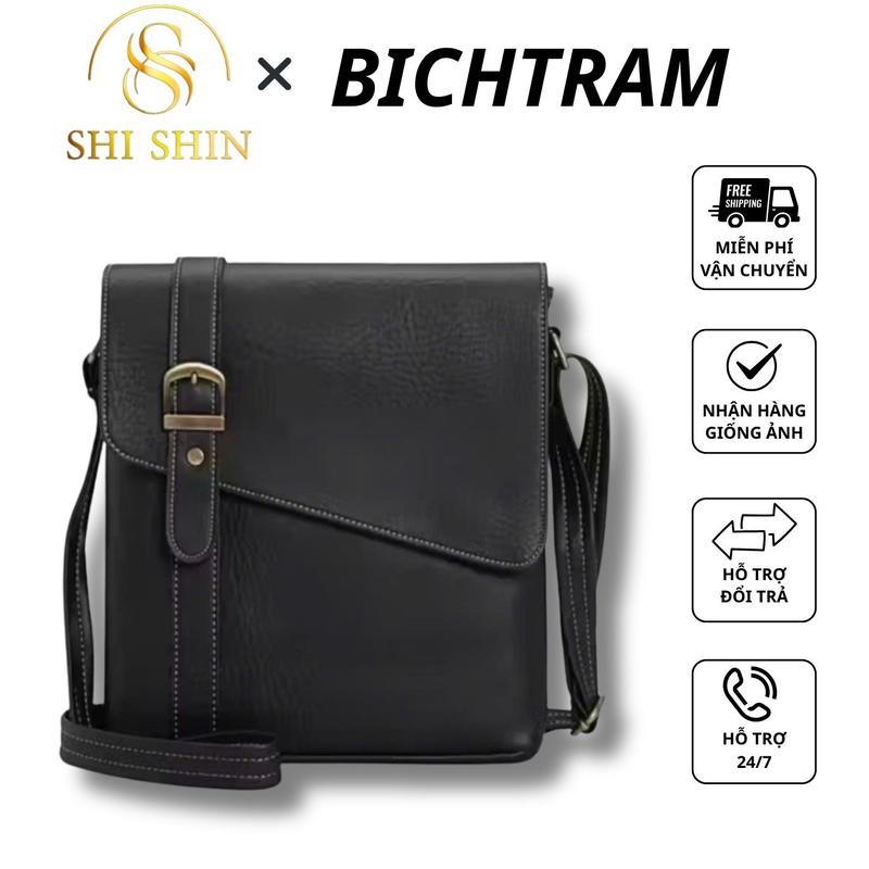 BICHTRAM DEAL 1K - Túi Đeo Nam Da PU Cao Cấp Túi Đeo Chéo Nhỏ Gọn, Sang Trọng S-IP01