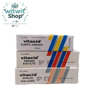 Vitacid 0.025% - 0.05% -0.1% - Cream Pembersih Jerawat