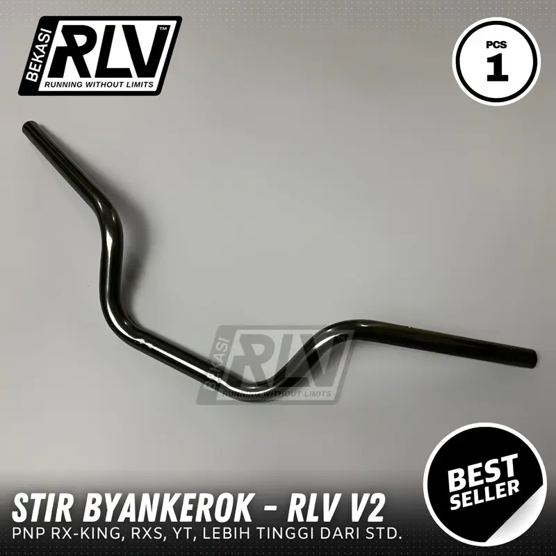 STANG STIR HITAM TINGGI RXKING RXS RXK YT RLV MODEL MJB BANDUNG STYLE KUALITAS TERBAIK HITAM GLOSY 5