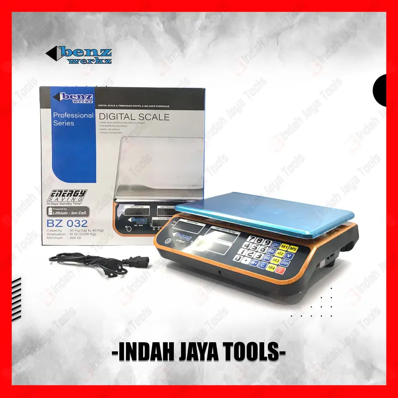 BENZ BZ 032 Timbangan Duduk Digital 40 Kg - Buah Sayur Laundry Scale 0